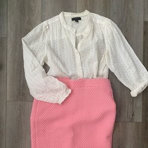 Swiss Dot Blouse JCrew XS